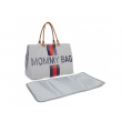 Childhome taška Mommy Bag Grey Stripes Red/Blue